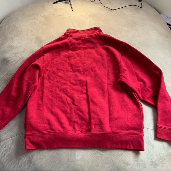 Red L.L. Bean Mens Size Large Quarter Zip Sweater - Picture 3 of 4
